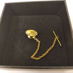 MEN'S TIE PINS WITH 2" CHAIN AND SAFETY BAR BY DANIEL ELLISSA.